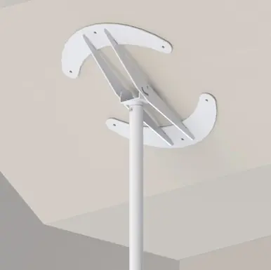 Bulk Order Healthcraft Angled Ceiling Plate Add On Kit for SuperPole or SuperBar - White