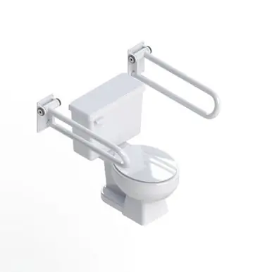 Crafted Healthcraft P.T.Rail™, 32" Length Offset Safety Rail for Left Side - Powder Coat White