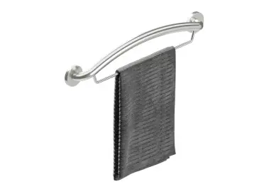 Fast Shipping Healthcraft PLUS Towel Bar + Decorative Grab Bar, Two in One - Brushed Stainless