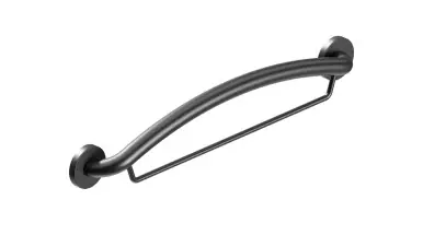 Discount Healthcraft PLUS Towel Bar + Decorative Grab Bar, Two in One - Matte Black