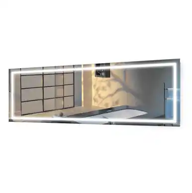 Final Sale Icon LED Lighted Bathroom Vanity Mirror with Dimmer & Defogger - 84 Inch X 30 Inch