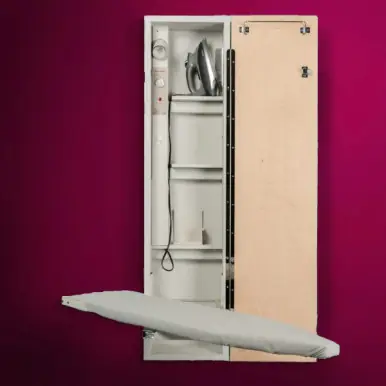 Iron-A-Way Electric Ironing Center - Built In Swiveling 46" Ironing Board with Light and Timer - Right Hinged Shaker Door - AE46SHU Deal