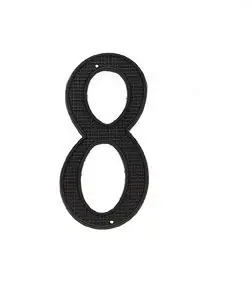 Order Now JVJ 00815 4" Black Finish Zinc Alloy House Number "8"
