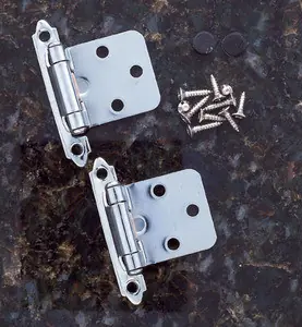 JVJ 10126 Chrome Finish Flush Self-Closing Hinge (Pair) - Made of Steel Factory Price