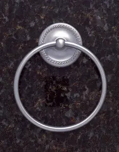 JVJ 23606 Roped Series Satin Nickel Towel Ring Free Returns