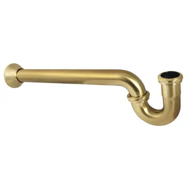 Don’t Miss Out Kingston Brass 1-1/2" P-Trap with Bell Flange, 19" Length, 18 Gauge, Brushed Brass - CC5127