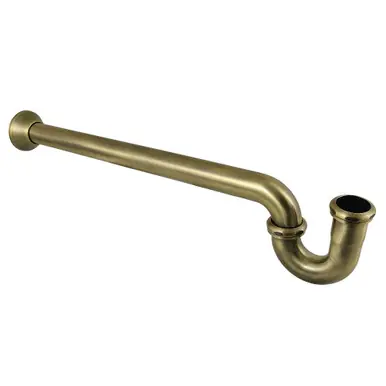 Fast Shipping Kingston Brass 1-1/2" P-Trap with Bell Flange, 24" Length, 18 Gauge, Antique Brass - CC7123