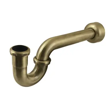 Bulk Order Kingston Brass 1-1/2" P-Trap with Box Flange, 13-1/16" Length, 18 Gauge, Antique Brass - CC4123