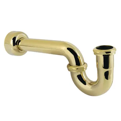 Kingston Brass 1-1/2" P-Trap with Box Flange, 13-1/16" Length, 18 Gauge, Polished Brass - CC4122 Holiday Sale