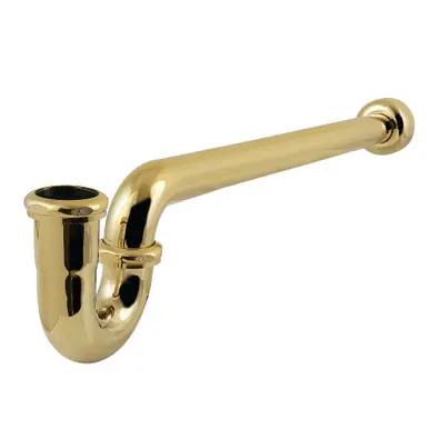 Seasonal Sale Kingston Brass 1-1/2" P-Trap with Box Flange, 19" Length, 18 Gauge, Polished Brass - CC6122