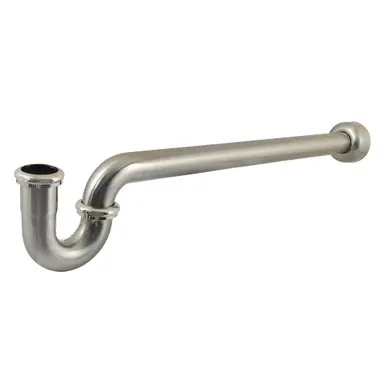Final Sale Kingston Brass 1-1/2" P-Trap with Box Flange, 24" Length, 18 Gauge, Brushed Nickel - CC9128