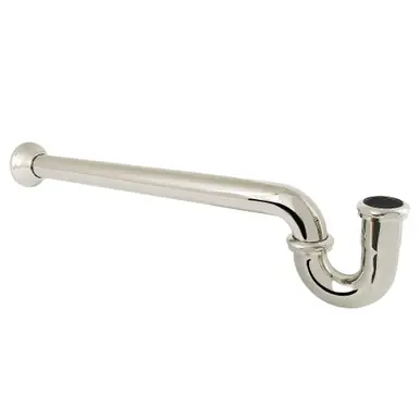 Express Delivery Kingston Brass 1-1/4" (or 1-1/2") x 1-1/2" P-Trap with Bell Flange, 24" Length, 18 Gauge, Polished Nickel - CC7246