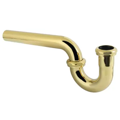 Sale Kingston Brass 1-1/4" P-Trap without Flange, 12-7/8" Length, 18 Gauge, Polished Brass - CC1182