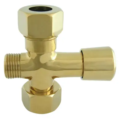 Clearance Kingston Brass ABT1060-2 Vintage Shower Diverter, Polished Brass