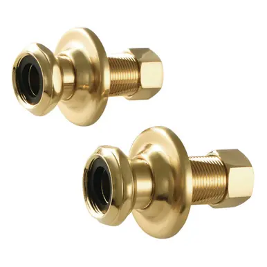 Weekend Sale Kingston Brass AEU4107 Aqua Vintage 1-3/4-Inch Wall Union Extension, Brushed Brass