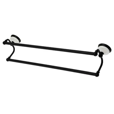 Don’t Miss Out Kingston Brass BA1113MB Victorian 24-Inch Dual Towel Bar, Matte Black