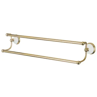 Fan Favorite Kingston Brass BA1113PB Victorian 24-Inch Dual Towel Bar, Polished Brass