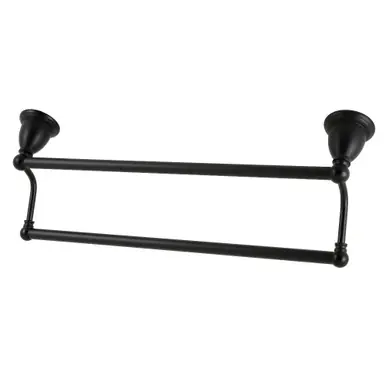 Special Offer Kingston Brass BA175318MB Heritage 18" Dual Towel Bar, Matte Black