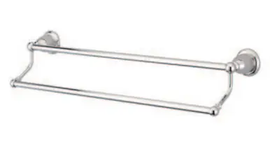 Warranty Included Kingston Brass BA1753C Heritage 24" Dual Towel Bar, Polished Chrome
