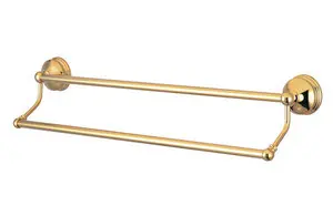 Premium Kingston Brass BA116318PB 18" Double Towel Bar - Polished Brass