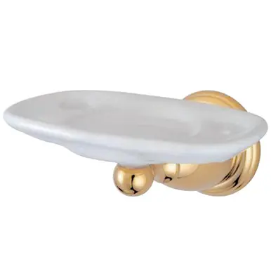 Trusted Brand Kingston Brass BA1756PB Heritage Toothbrush and Tumbler Holder, Polished Brass