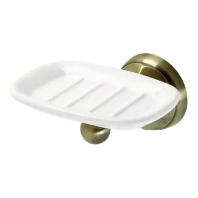 Seasonal Sale Kingston Brass BA4815AB Metropolitan Wall Mount Soap Dish Holder, Antique Brass