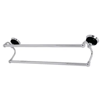 Top Rated Kingston Brass BA9113C Water Onyx 24 in. Dual Towel Bar, Polished Chrome