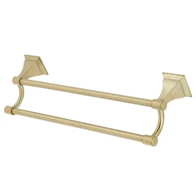 Best Seller Kingston Brass BAH612318BB Monarch 18-Inch Dual Towel Bar, Brushed Brass