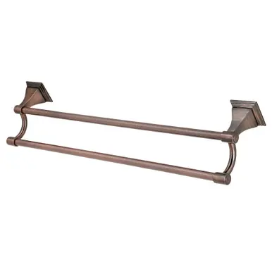 Top Pick Kingston Brass BAH6123AC Monarch 24-Inch Dual Towel Bar, Antique Copper