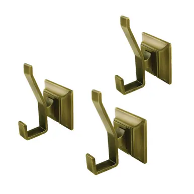 Get Yours Kingston Brass BAHK6127AB Monarch 3-Piece Bathroom Robe Hook/Towel Hook, Antique Brass