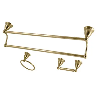 Kingston Brass BAK175348BB Heritage 3-Piece Bathroom Accessory Set, Brushed Brass Markdown