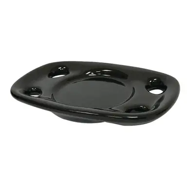 Factory Price Kingston Brass BATD9116BK Water Onyx Black Porcelain Toothbrush and Tumbler Holder Dish, Black