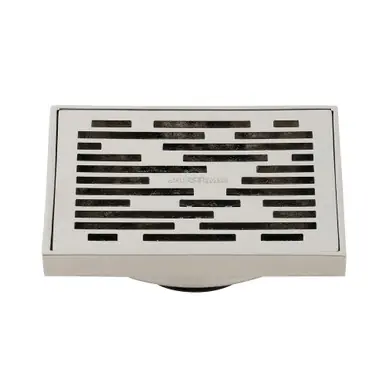 Direct From Factory Kingston Brass BSF6310PN Watercourse Transit 4" Square Grid Shower Drain, Polished Nickel