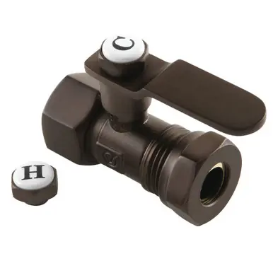 Affordable Kingston Brass CA4415ORB Whitaker 1/2" FIP x 1/2" or 7/16" Slip Joint Straight Stop Valve, Oil Rubbed Bronze