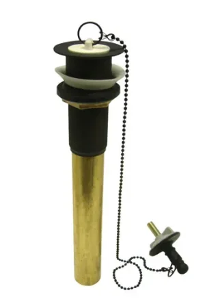 Discount Kingston Brass CC1005 Vintage Chain and Plug Pull-Out Bathroom Drain with Overflow, 20 Gauge, Oil Rubbed Bronze
