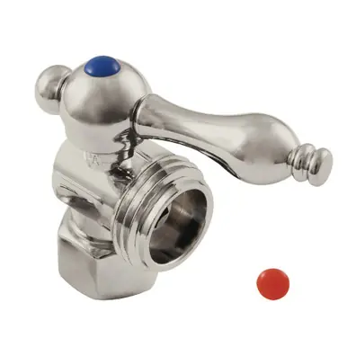Fast Shipping Kingston Brass CC13008 1/2" IPS X 3/4" Hose Thread Washing Machine Valve, Brushed Nickel