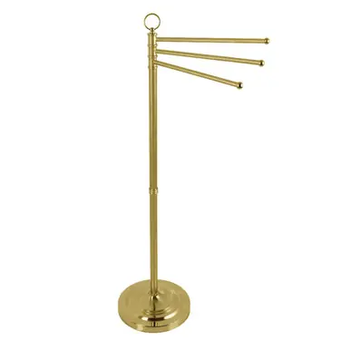 Genuine Kingston Brass CC2027 Vintage Freestanding Towel Rack, - Brushed Brass