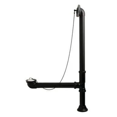 Deal Kingston Brass CC2090 Clawfoot Tub Waste & Overflow Drain, 20 Gauge, Matte Black