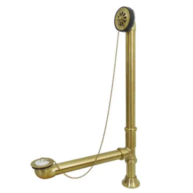 Flash Sale Kingston Brass CC2097 Clawfoot Tub Waste & Overflow Drain, 20 Gauge, Brushed Brass