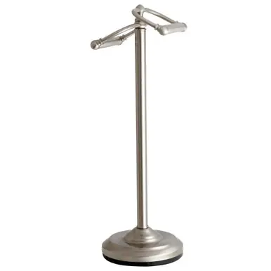 Best Seller Kingston Brass CC2208 Vintage Freestanding Double Roll Toilet Paper Holder, Brushed Nickel