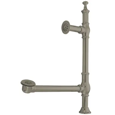 Hassle-Free Returns Kingston Brass CC3098 Edwardian British Lever Style Clawfoot Tub Waste And Overflow Drain - Satin Nickel