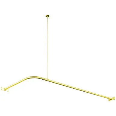 Buy Online Kingston Brass CC3142 Corner Shower Rod, Polished Brass