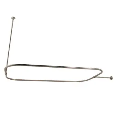 Fan Favorite Kingston Brass CC3156 Rectangular Shower Curtain Rod, Polished Nickel