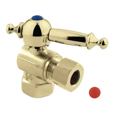Kingston Brass CC33102TL 3/8" IPS X 3/8" OD Comp Angle Stop Valve, Polished Brass Best Price