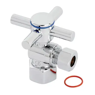 Bulk Order Kingston Brass CC43101DX Concord 1/2" FIP x 3/8" O.D. Comp Quarter-Turn Angle Stop Valve, Polished Chrome