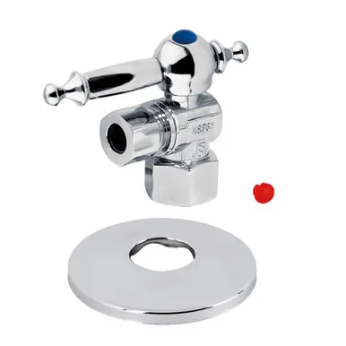 Kingston Brass CC43101TLK 1/2-Inch FIP X 3/8-Inch OD Comp Quarter-Turn Angle Stop Valve with Flange, Polished Chrome Best Price
