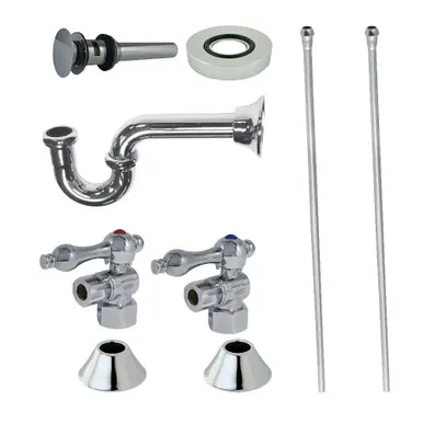 Buy Online Kingston Brass CC43101VOKB30 Traditional Plumbing Sink Trim Kit with P-Trap and Overflow Drain, Polished Chrome