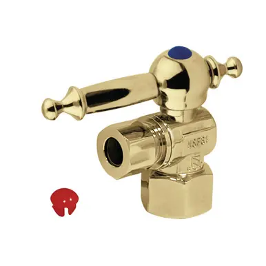 Budget Kingston Brass CC43102TL 1/2" IPS X 3/8" OD Angle Stop Valve, Polished Brass