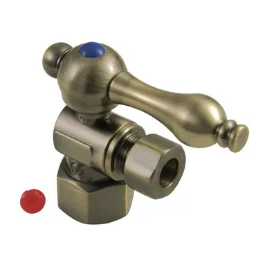 Best Seller Kingston Brass CC43103 Quarter Turn Valve (1/2" FIP X 3/8" O.D. Compression), Antique Brass