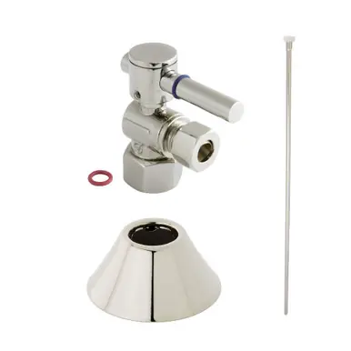Super Sale Kingston Brass CC43106DLTKF20 Modern Plumbing Toilet Trim Kit, 1/2" IPS x 3/8" O.D. Comp, Polished Nickel